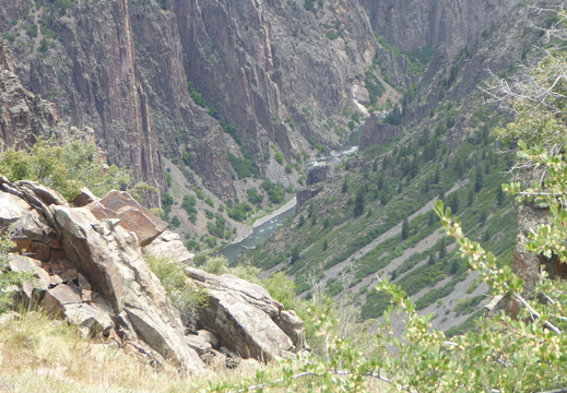 Le canyon noir du Gunnison vue du haut