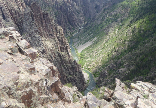 Le canyon noir du Gunnison vue du haut