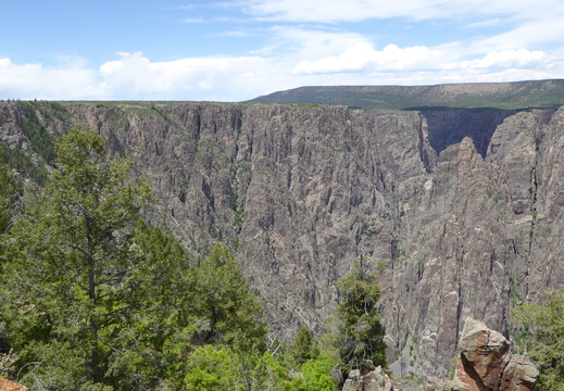 Le canyon noir du Gunnison vue du haut