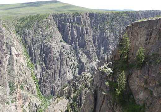 Le canyon noir du Gunnison vue du haut
