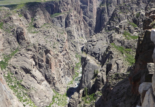 Le canyon noir du Gunnison vue du haut